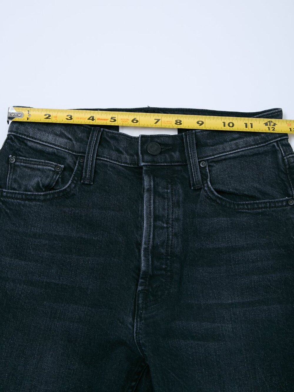 MOTHER SUPERIOR Tomcat Lies Lies Lies Black Denim High Rise Straight Leg Jeans - Picture 11 of 16